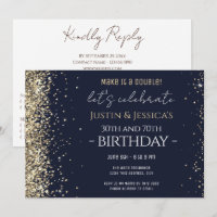 Gold Glitzer Doppelte Geburtstagsparty mit UAWG