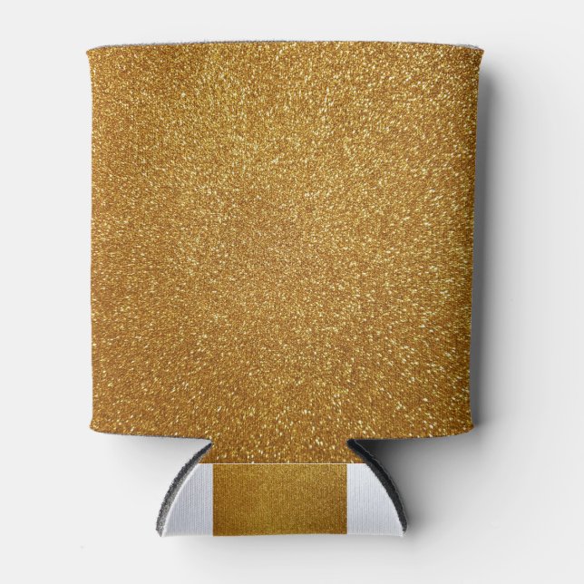 Gold Glitzer Dosenkühler (Vorderseite)