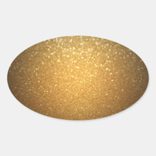 Gold Glitzer Elegante Blank Template hinzufügen Ovaler Aufkleber