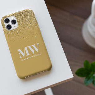 Gold Glitzer Elegantes Skript Case-Mate iPhone Hülle