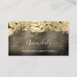 Gold Glitzer Event Planner Fashion Shop Black Visitenkarte