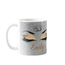 Gold Glitzer Eyes Monogram