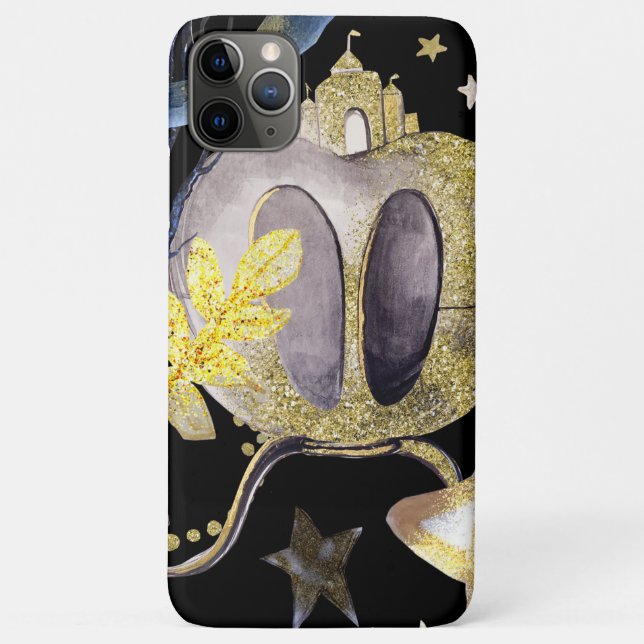 *~* Gold Glitzer Fantasy Stars Carriage Castle Case-Mate iPhone Hülle (Rückseite)