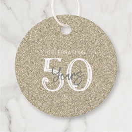 Gold Glitzer feiert 50 Jahre Elegante Chic Fv Geschenkanhänger