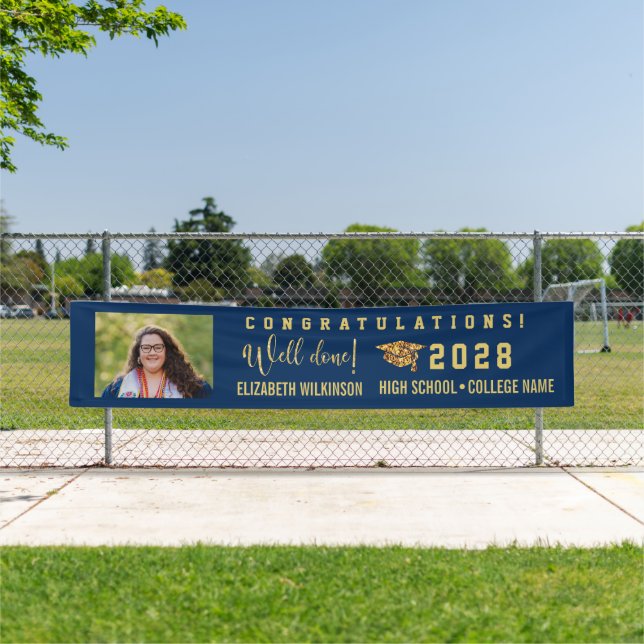 Gold Glitzer Fett Foto Abschluss Banner (Insitu)