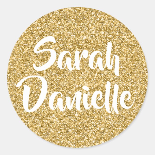 Gold Glitzer Fevor Sticker (Vorderseite)