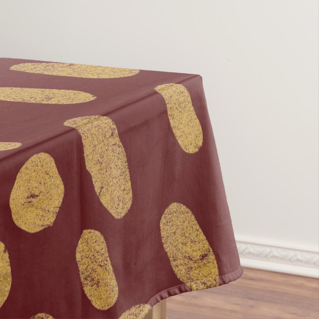 Gold Glitzer Finger Prints Tischdecke (Beispiel)
