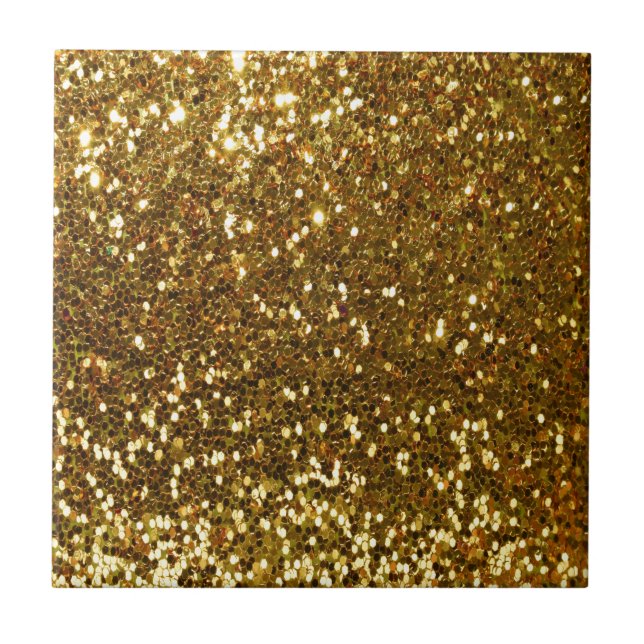 Gold Glitzer Fliese (Vorderseite)