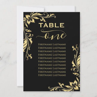 Gold Glitzer Folie Tischnummer 1 1 Sitzplan