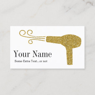 Gold Glitzer Friseur Salon Visitenkarte