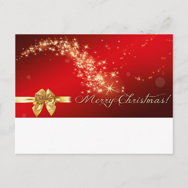 Gold Glitzer Frohe Weihnachten (Vorderseite)