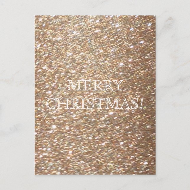Gold Glitzer Frohe Weihnachten Glamour (Vorderseite)