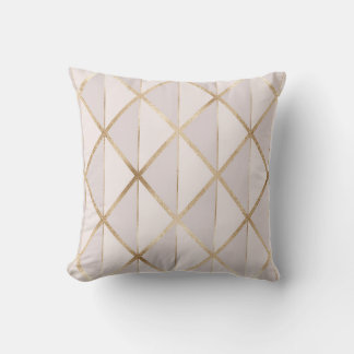 Gold Glitzer, geometrisches Rhombus Muster. Kissen
