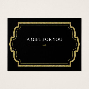 Gold-Glitzer-Geschenkgutschein