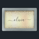 Gold Glitzer Girly Luxus Moderne Monogram Name Rechteckige Gürtelschnalle<br><div class="desc">Gold-Imitate belichten metallische Sparkle-Glitzer gebürstetes Metall Monogramm Name Gürtel Verschluss. Das macht den perfekten Abschluss,  süß 16 16.,  18.,  21.,  30.,  40.,  50.,  60.,  70.,  80.,  90.,  100. Geburtstag,  Hochzeit,  Brautparty,  Jubiläum,  Babydusche oder Junggeselinnen-Abschied Geschenk für jemanden,  der Luxus und Chic Stil Lieben glänze.</div>