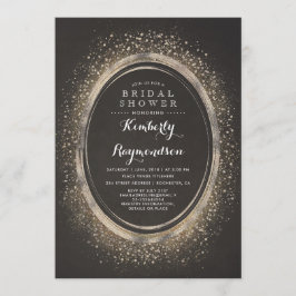Gold Glitzer Glam | Elegantes Vintages Brautparty Einladung