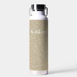 Gold Glitzer Glam NAME Elegant Chic Wedding Fun Trinkflasche