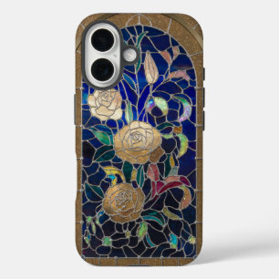 Gold Glitzer Glass iPhone 16 Fall Hülle