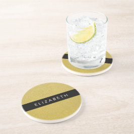 Gold Glitzer, Glitzer Hintergrund, Ihr Name Getränkeuntersetzer