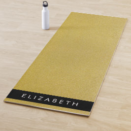 Gold Glitzer, Glitzer Hintergrund, Ihr Name Yogamatte