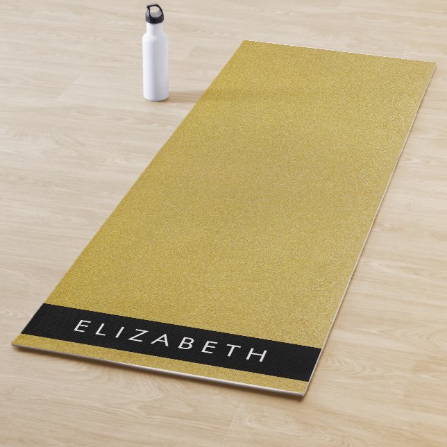 Gold Glitzer, Glitzer Hintergrund, Ihr Name Yogamatte (Beispiel)