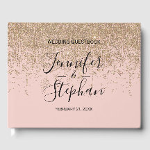 Gold Glitzer Glitzern Blush Pink Wedelbook