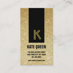 Gold Glitzer Glitzern Moderne Angesagt Chic Visite Visitenkarte