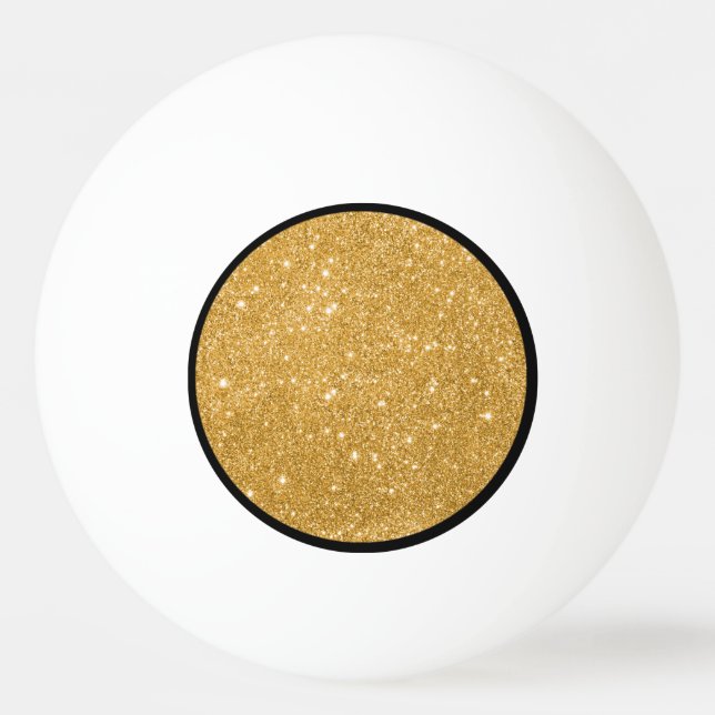 Gold-Glitzer-Glitzern Tischtennisball (Rückseite)