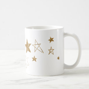 Gold Glitzer Glitzy Stars Kaffeetasse