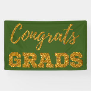 Gold Glitzer Glückwunsch Grade Banner