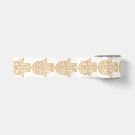 Gold Glitzer Hamsa Lucky Hand Myswhite Satinband