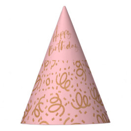 Gold Glitzer Happy Birthday Partyhütchen