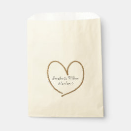 Gold Glitzer Heart Gastgeschenk Hochzeit Bag Geschenktütchen
