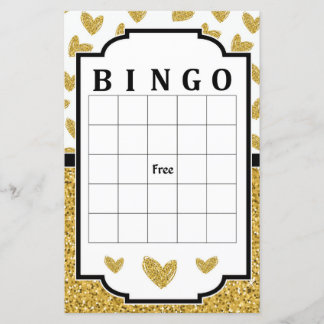 Gold Glitzer Herzbingspiel