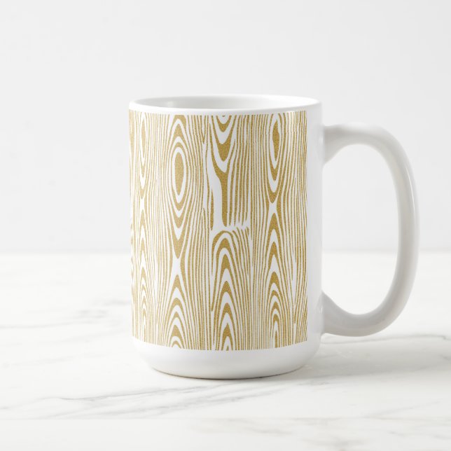 Gold-Glitzer-Holzringe Kaffeetasse (Rechts)