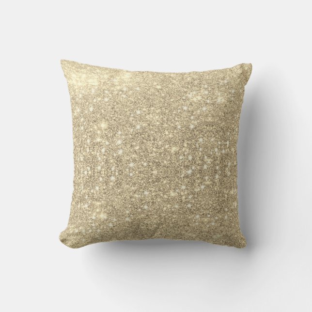 Gold Glitzer Imitate Sparkle Kissen (Vorderseite)