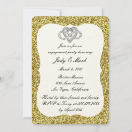 Gold Glitzer Infinity Heavy Engagement Party Einladung