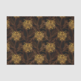 Gold Glitzer Jungle Tiger Pattern Seidenpapier