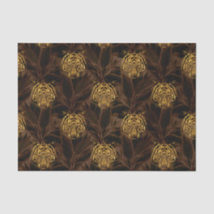 Gold Glitzer Jungle Tiger Pattern Seidenpapier