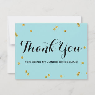 Gold Glitzer   Junior Bridesmaid Vielen Dank Ihre  Einladung