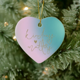 Gold Glitzer Kindness spielt Gefärbte Krawatte Keramik Ornament