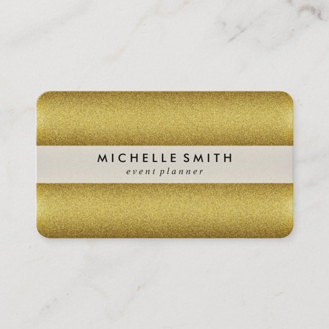 Gold Glitzer Lavish Deluxe Visitenkarte (Vorderseite)