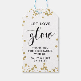 Gold Glitzer Ließ Liebe Glühkerze Gastgeschenk Hoc Geschenkanhänger
