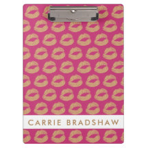 Gold Glitzer Lippen Rosa personalisieren Name