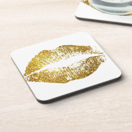 Gold Glitzer Lips #2 Untersetzer