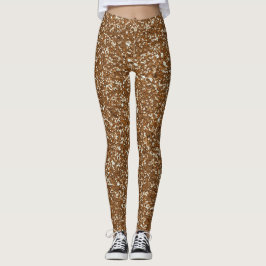 Gold Glitzer Look Leggings