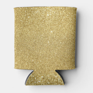 Gold Glitzer, luxuriös, glänzend. Dosenkühler