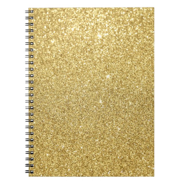 Gold Glitzer, luxuriös, glänzend. Notizblock (Vorderseite)