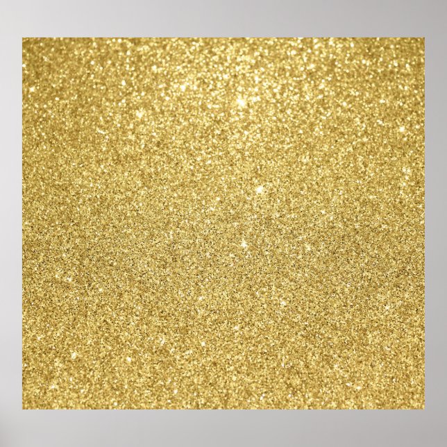 Gold Glitzer, luxuriös, glänzend. Poster (Vorne)