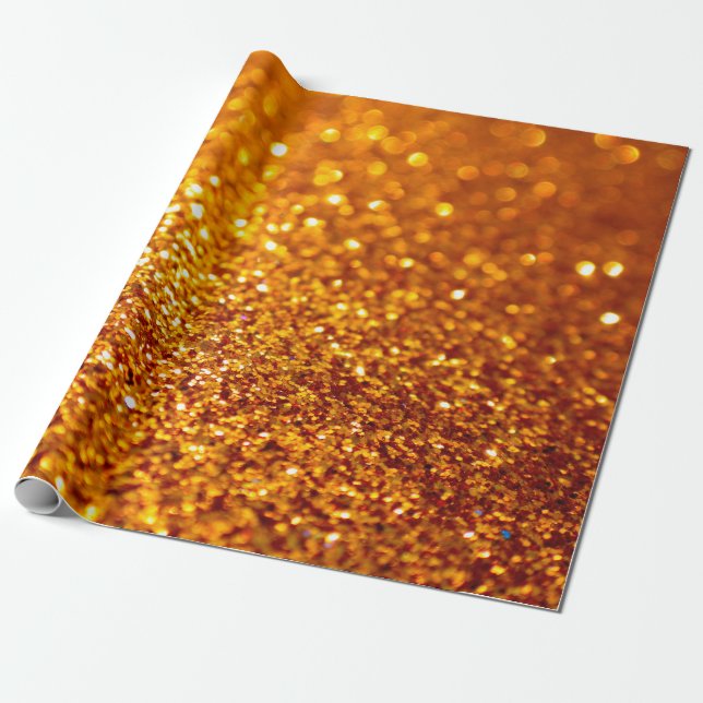 Gold-Glitzer-Muster Geschenkpapier (Ungerollt)